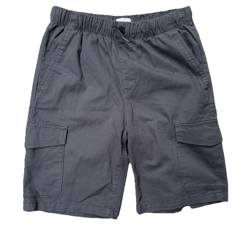 Old Navy Boys Cargo Shorts XXL 18 Gray Elastic Waist Pockets Casual Youth
